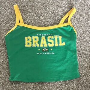 Green and Yellow Brasil Tank Top